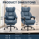 COMHOMA® Big and Tall Ergonomic Office Chair with Linkage Armrest & Wide Seat