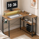 COMHOMA® Reversible Office Gaming Desk with RGB LED Lighting, Hooks and Cup Holder DL007/DL008/DL009