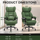 COMHOMA® Big and Tall Ergonomic Office Chair with Linkage Armrest & Wide Seat