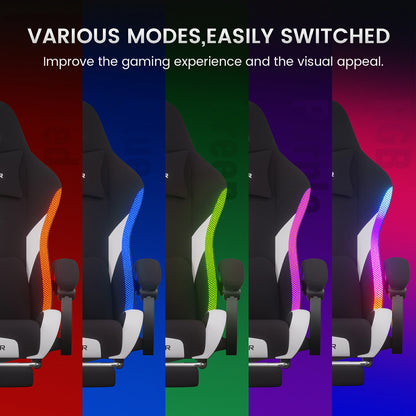 GTRACING Gaming Chair with Racing Style RGB LED Lights GT905-RGB