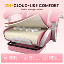 GTPLAYER Gaming Chair with Pocket Spring Cushion & Footrest GT905