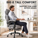 COMHOMA® Big and Tall Ergonomic Office Chair with Linkage Armrest & Wide Seat