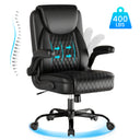 Cloudrest Pro Rocking Leather Office Chair with Back Support and Adjustable Armrests, for Short People Use CH228