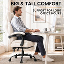 COMHOMA® Big and Tall Ergonomic Office Chair with Linkage Armrest & Wide Seat