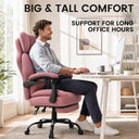 COMHOMA® Big and Tall Ergonomic Office Chair with Linkage Armrest & Wide Seat