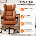 COMHOMA® Big and Tall Ergonomic Office Chair with Linkage Armrest & Wide Seat