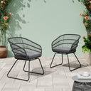TERRY CHAIR,2PCS with 2 Cushions,Gray