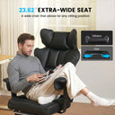 COMHOMA Upgraded Big and Tall Office Chair 400LBS with Pillow, Adjustable Armrest CH510