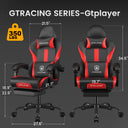 GTPLAYER Gaming Chair with Pocket Spring Cushion & Footrest GT905