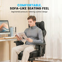 COMHOMA Upgraded Big and Tall Office Chair 400LBS with Pillow, Adjustable Armrest CH510