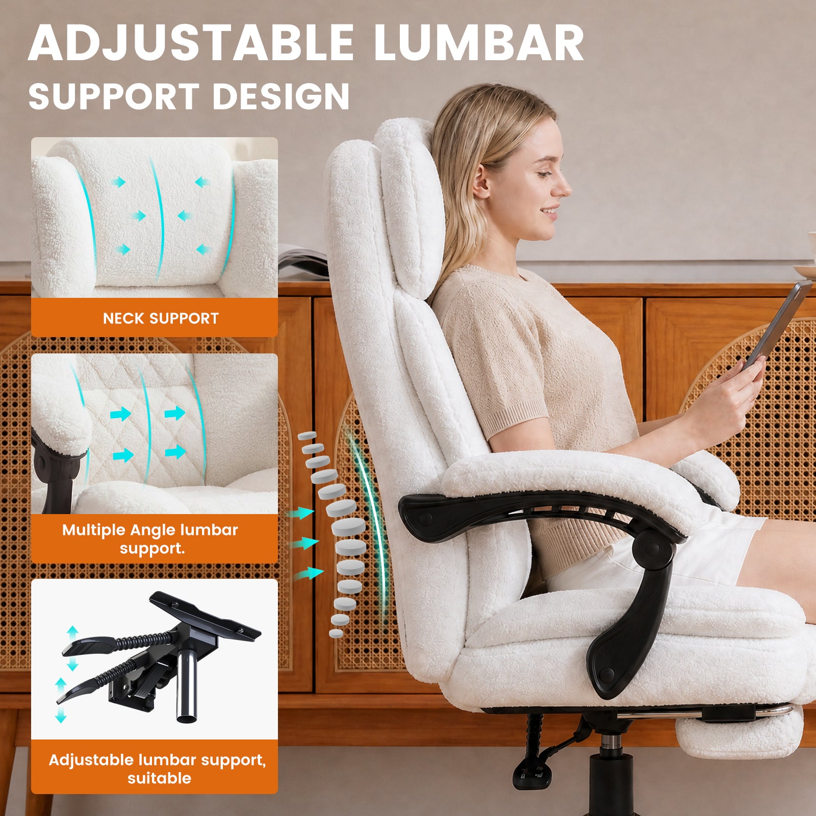 Cloudrest Pro Executive Big and Tall Office Chair with Linkage Armrests 90°-145° CH1001