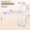 COMHOMA® Reversible Office Gaming Desk with RGB LED Lighting, Hooks and Cup Holder DL007/DL008/DL009