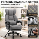 COMHOMA® Big and Tall Ergonomic Office Chair with Linkage Armrest & Wide Seat