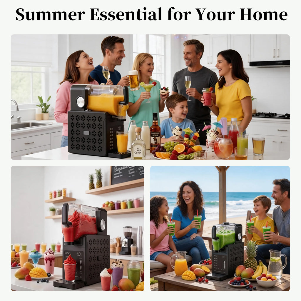 [30-Day Free Trial] COMHOMA Frozen Drink & Slushie Machine with RapidChill Technology | 88 oz. | 5 Preset Programs, EH04