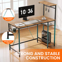 COMHOMA® Reversible Office Gaming Desk with RGB LED Lighting, Hooks and Cup Holder DL007/DL008/DL009