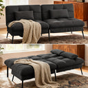 COMHOMA 72“ Convertible Futon Sofa Bed with Adjustable Backrest B001
