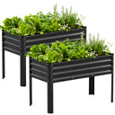 Metal Raised Garden Bed with Gloves Tools OT-GD02