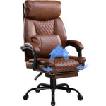 COMHOMA Executive Chair High-Back PU Leather Office Chair with Footrest