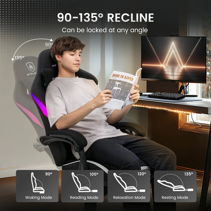 GTPLAYER Gaming Chair with Pocket Spring Cushion & Footrest GT905