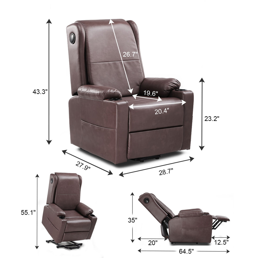 COMHOMA Power Lift Recliner Chair with Bluetooth Speakers-GB-MPLR-02