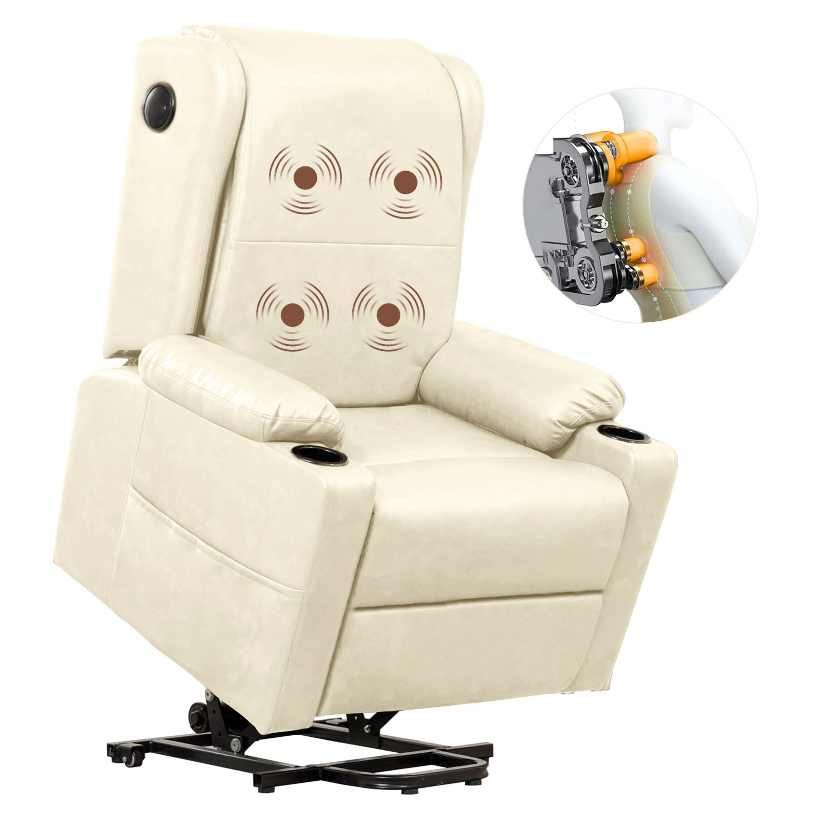 COMHOMA Power Lift S-Track Massage Recliner with Bluetooth Speakers GB-MPLR-02