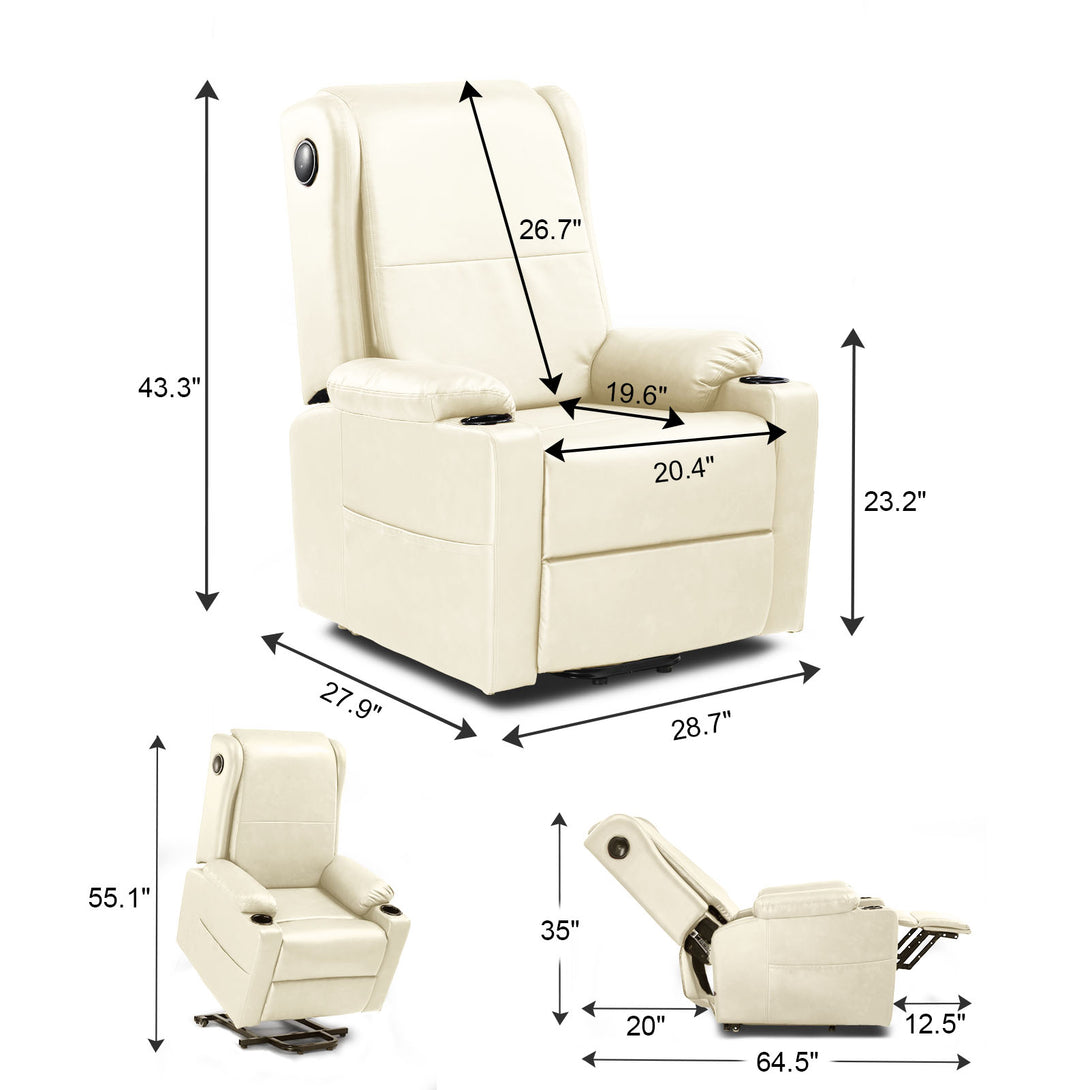 COMHOMA Power Lift Recliner Chair with Bluetooth Speakers-GB-MPLR-02