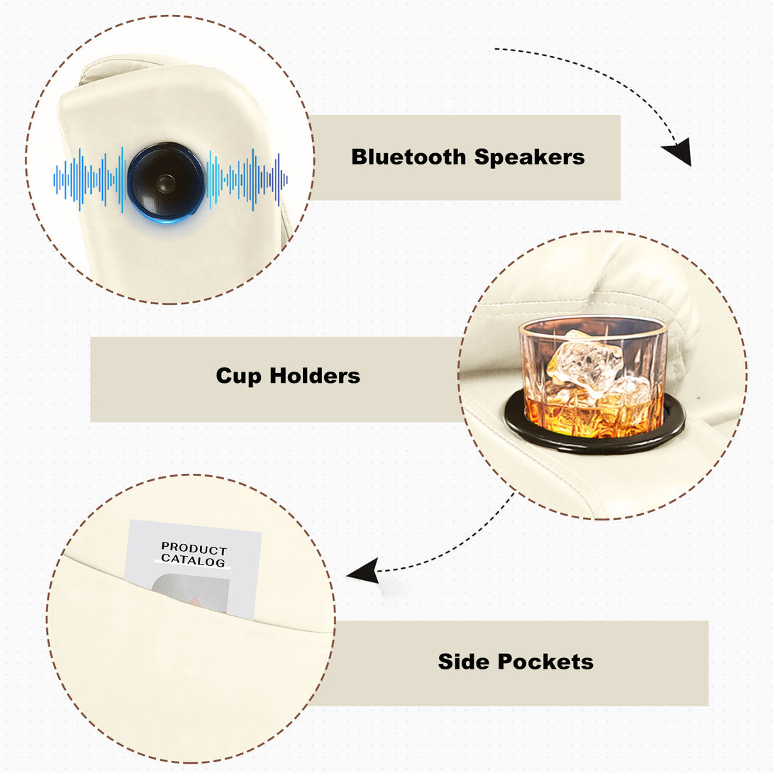 COMHOMA Power Lift Recliner Chair with Bluetooth Speakers-GB-MPLR-02