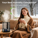 LUCKLIFE Smart Humidifiers for Bedroom,5L Top Fill Cool Mist & 36H Runtime Ultrasonic Humidifier,Quiet 28dB Essential Oil Diffuser for Baby & Plants, EH02