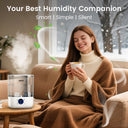 LUCKLIFE Smart Humidifiers for Bedroom,5L Top Fill Cool Mist & 36H Runtime Ultrasonic Humidifier,Quiet 28dB Essential Oil Diffuser for Baby & Plants, EH02