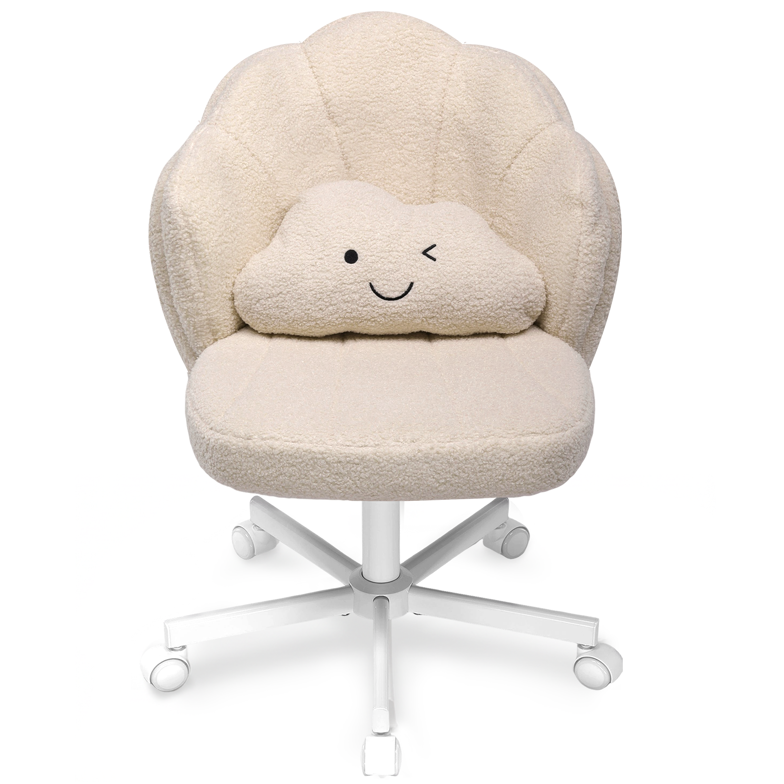 COMHOMA Petal Cute Vanity Chair, Height Adjustable CH718