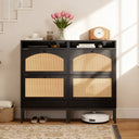 Shoe Storage Cabinet with 2 Flip Drawers & Charging Station