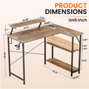 COMHOMA® Reversible Office Gaming Desk with RGB LED Lighting, Hooks and Cup Holder DL007/DL008/DL009