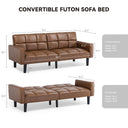 COMHOMA 76" Large Space Folding Fabric or PU Futon Sofa Bed B004