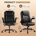 GTPLAYER PU Leather Office Chair, Memory Foam Cushion Desk Chair, Black Pro
