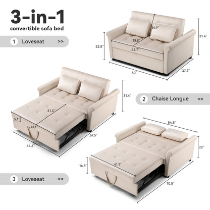 COMHOMA Convertible Sofa Bed 55'' B008