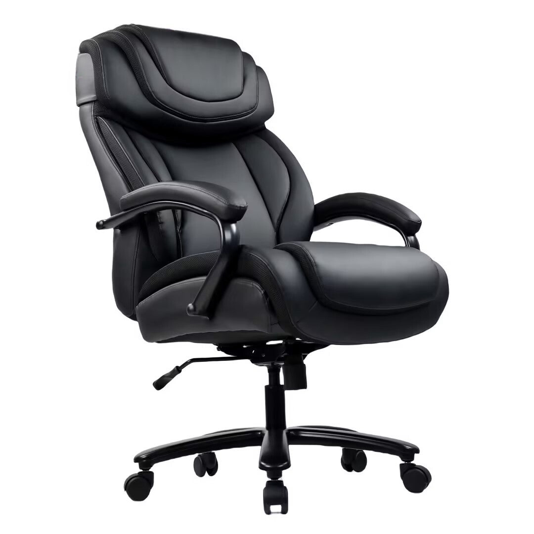 COMHOMA PU Office Chair with Ergonomic Back & Adjustable Headrest CH533