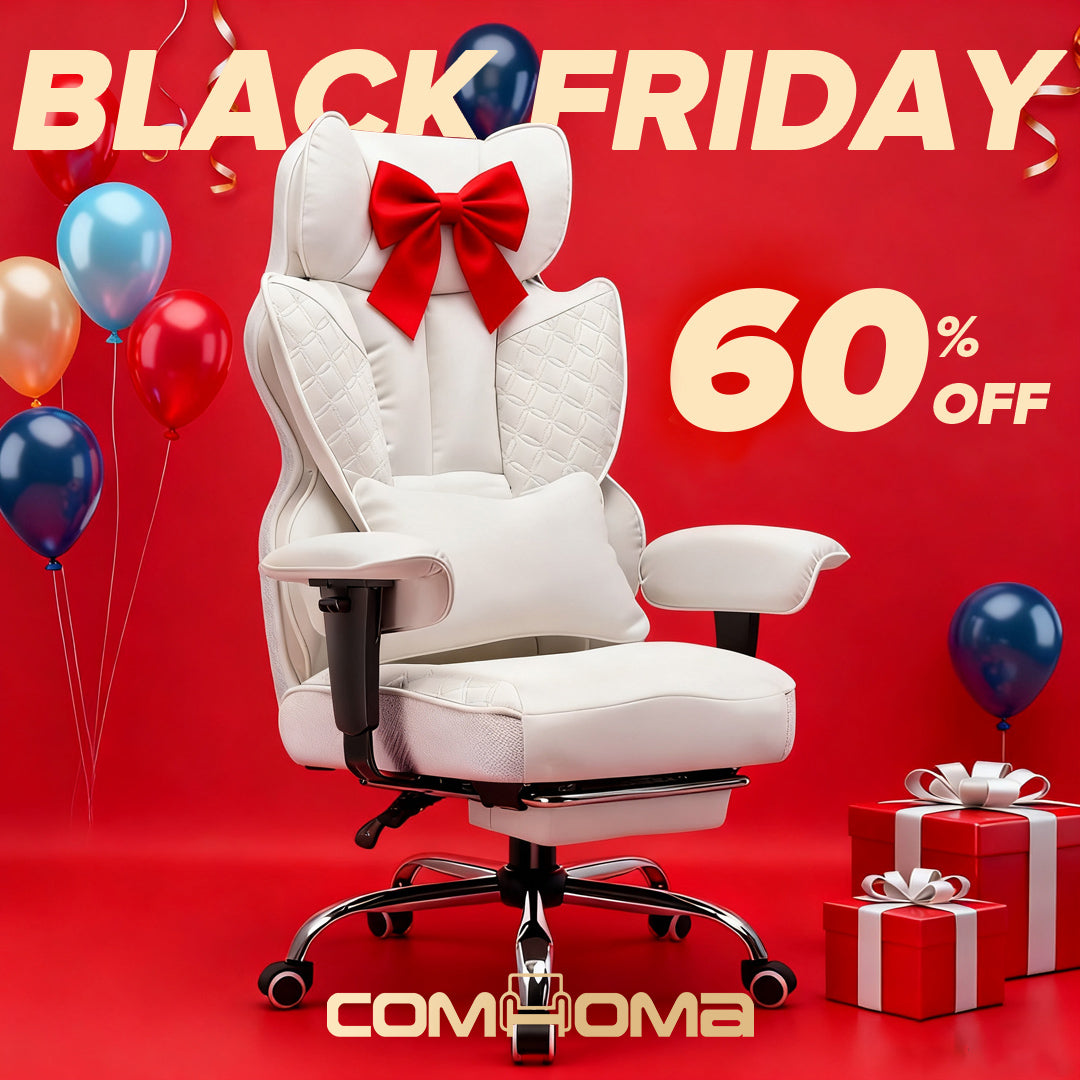 COMHOMA Upgraded Big and Tall Office Chair 400LBS with Pillow, Adjustable Armrest CH510