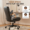 GTPLAYER PU Leather Office Chair, Memory Foam Cushion Desk Chair, Black Pro