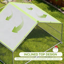 COMHOMA Large Metal Chicken Coop with Waterproof Roof & Lockable Door OT-GD06