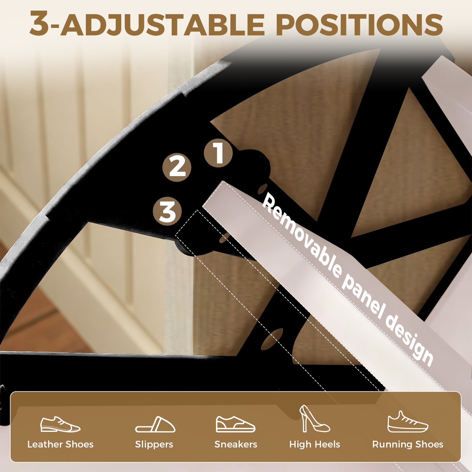 Shoe Storage Cabinet with 2 Flip Drawers & Charging Station