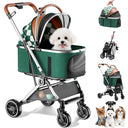 COMHOMA 3-in-1 Foldable Pet Stroller for Small Dogs & Cats Up to 45 lbs with Storage Basket and Cup Holder, PET-CART01