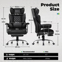 COMHOMA Big and Tall Office Chair with Lumbar Support & Adjustable Footrest GT205