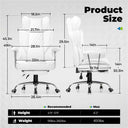 COMHOMA Big and Tall Office Chair with Lumbar Support & Adjustable Footrest GT205