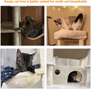 68 inch Multi-Level Cat Tree with Hammocks, Hanging Basket, Scratching Posts - Perfect for Multiple Cats