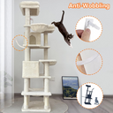 68 inch Multi-Level Cat Tree with Hammocks, Hanging Basket, Scratching Posts - Perfect for Multiple Cats