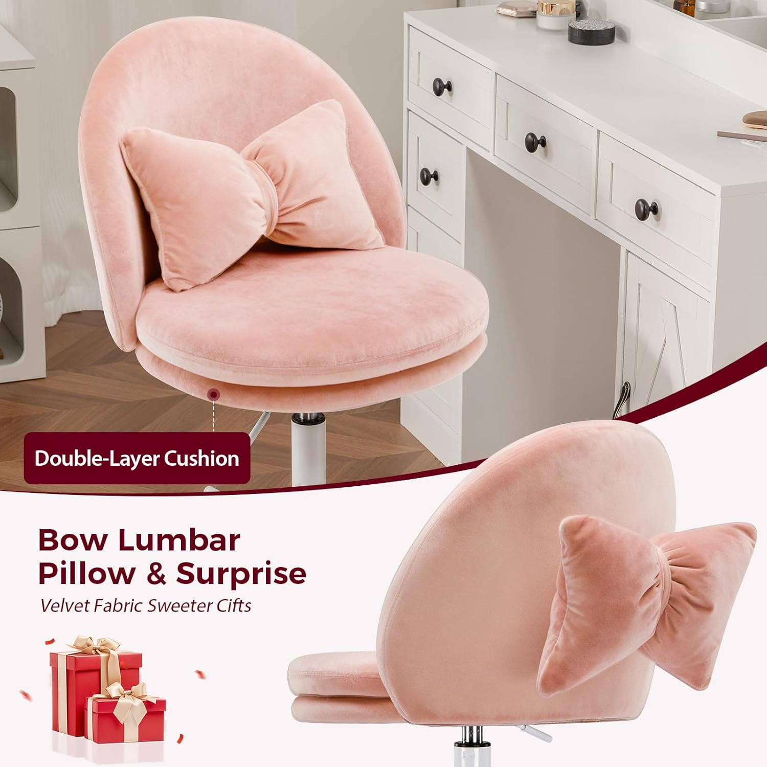 VINGLI Modern Multifunctional Criss Cross Chair For Office/Vanity/Kitchen CH710