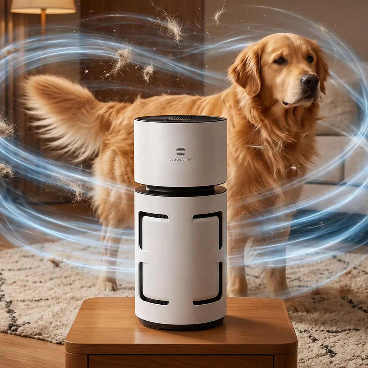 2-in-1 Pet Air Purifier for 1076 Sq. Ft Large Rooms, H13 True HEPA Filter Removes 99.97% of Odors/Dander/Smoke, Bonus Cat Scratcher Cover DX-APUR1