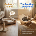 COMHOMA® 2-in-1 Comfy Cat Scratcher Bed, 23.6" Scratch Post with Rocking Function for Medium/Large Cats CHPET-CSP