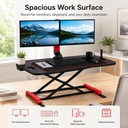 COMHOMA® Standing Desk Converter, Electric Height Adjustable Dual Monitor Stand and Laptop Workstation 36" Wide, USB 3.0 Ports, Includes Mouse Pad for Home Office DX-QC049