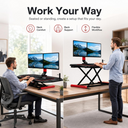 COMHOMA® Standing Desk Converter, Electric Height Adjustable Dual Monitor Stand and Laptop Workstation 36" Wide, USB 3.0 Ports, Includes Mouse Pad for Home Office DX-QC049